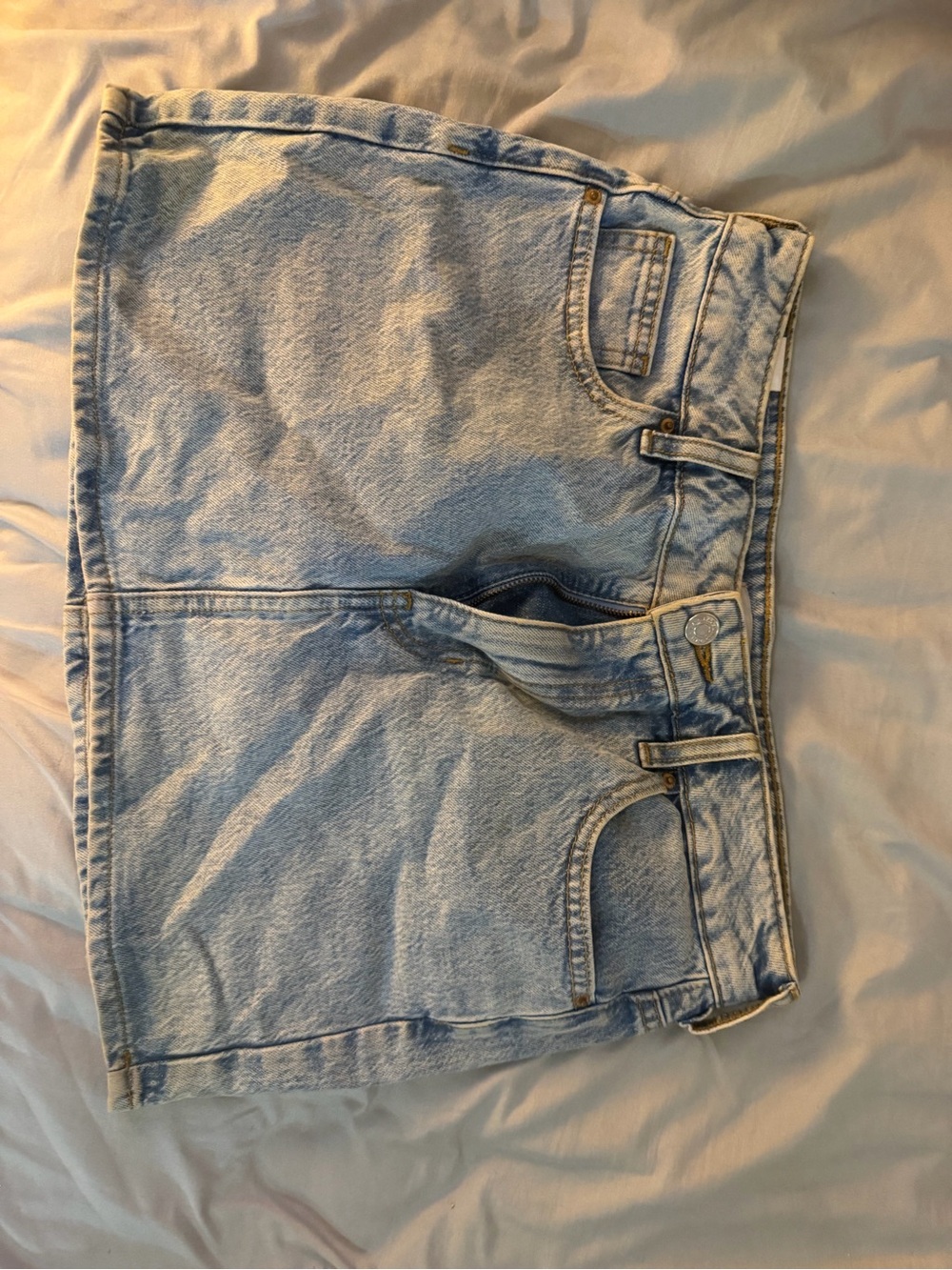 PacSun Light Blue Denim Mini Skirt